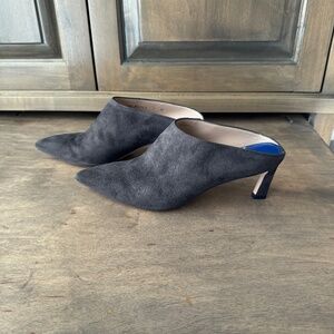 Stuart Weitzman Brown Suede Mules